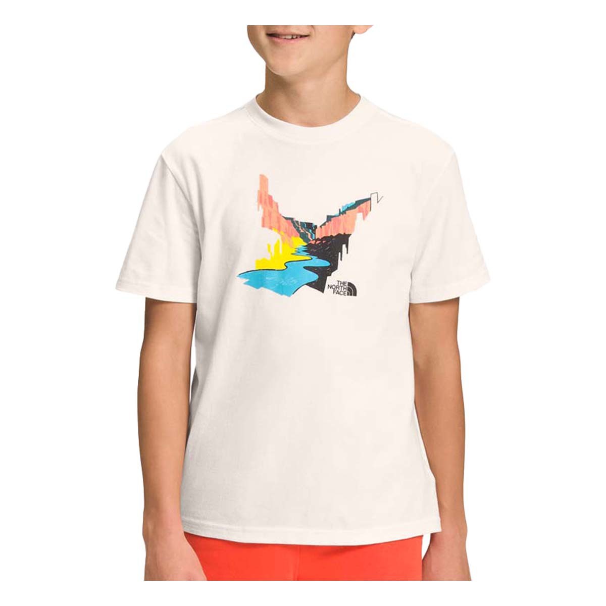 The North Face Boys' S/S Graphic Tee Gardenia White/cuba Blue / S