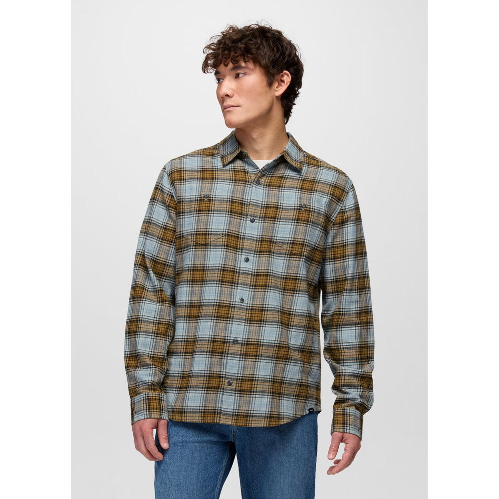 Prana Mens Dolberg Flannel Shirt Cavern