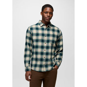 Prana Mens Dolberg Flannel Shirt Blue Coral
