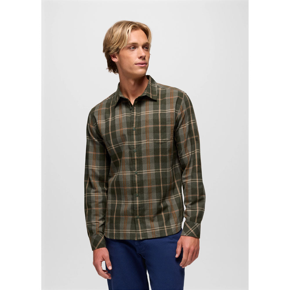 Prana Mens Los Feliz Flannel Shirt Spruce