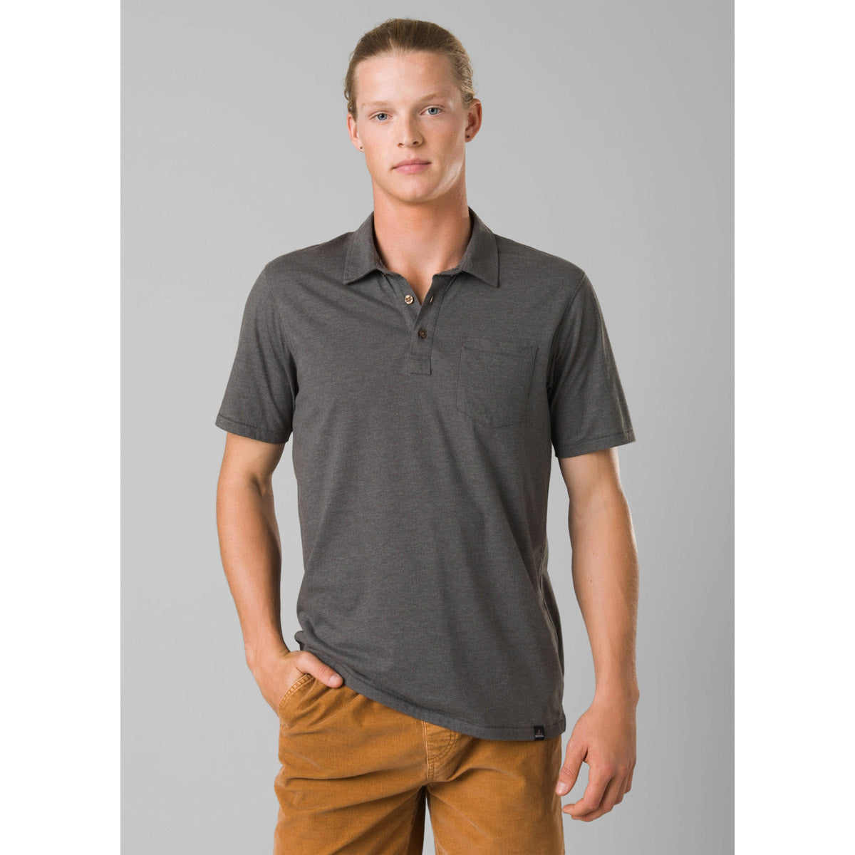 Prana Men&#39;s prAna Polo Charcoal Heather