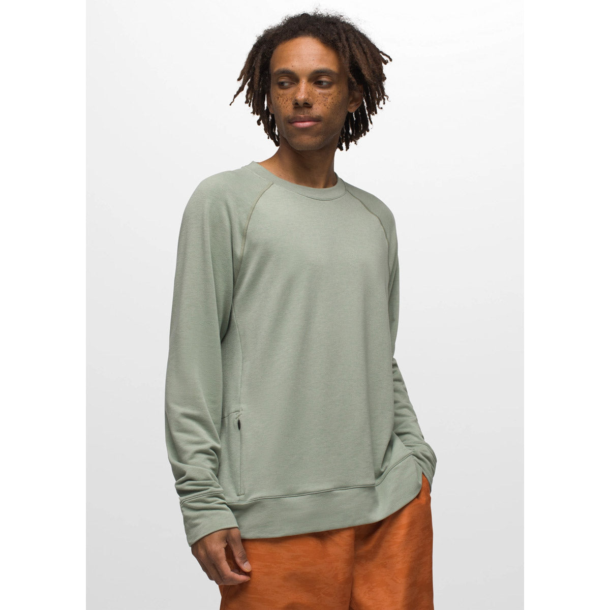 Prana Men's Altitude Tracker Crew II Mineral Green