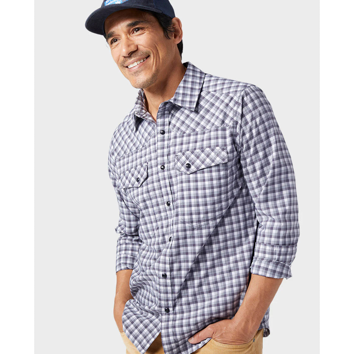 Stio Men's Eddy Shirt Long Sleeve Alloy Check