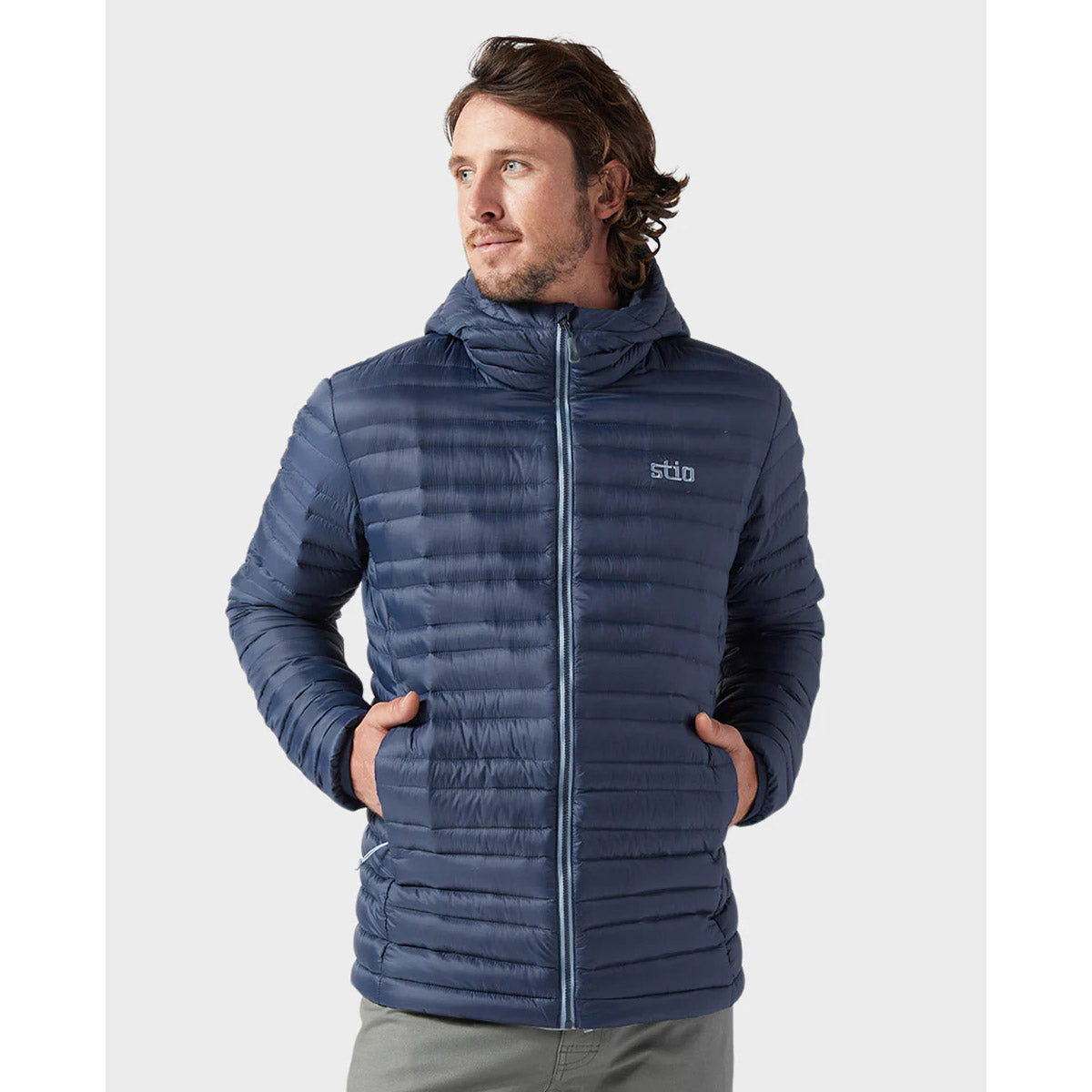 Stio Men's Pinion Down Hooded Jacket Mountain hadow / S