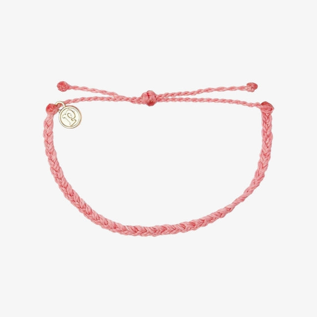 Pura Vida Mini Braided Solid Bracelet Multi - Petal Pink