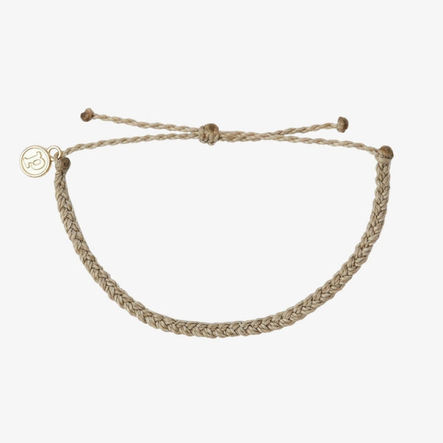 Pura Vida Mini Braided Solid - Light Grey