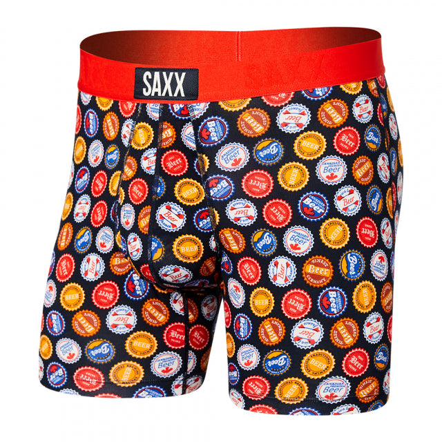Saxx Underwear Co. Mens Ultra Boxer Brief Beers of the World-Multi
