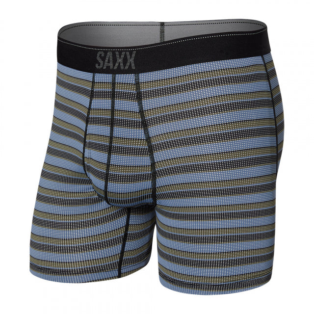 Saxx Underwear Co. Men&#39;s Quest 2.0 Boxer Brief SST Solar Stripe-Twilight