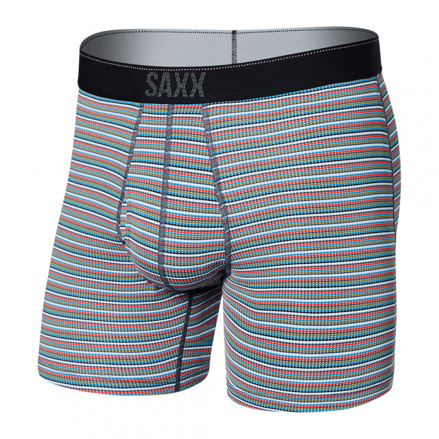 Saxx Underwear Co. Men&#39;s Quest 2.0 Boxer Brief WM Wilderness Stripe-Multi / S