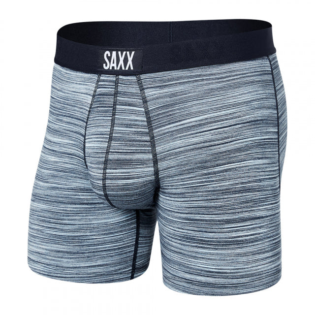 Saxx Underwear Co. Men&#39;s Vibe Boxer Brief YH SpaceDye Heather-Blue / S