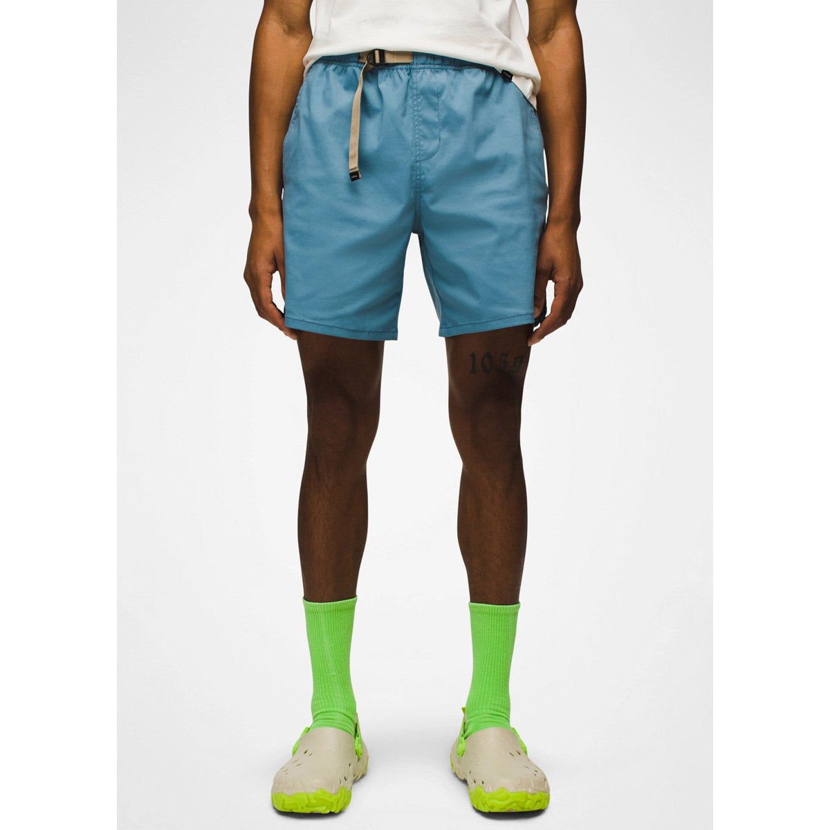 Prana Men's Stretch Zion Pull On Short - 7" High Tide