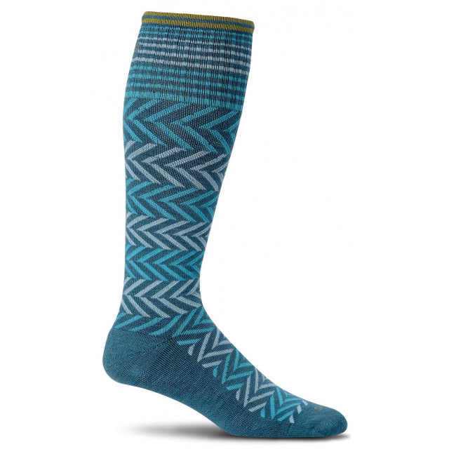 Sockwell Women&#39;s Chevron Graduated Compression Socks 480 TEAL