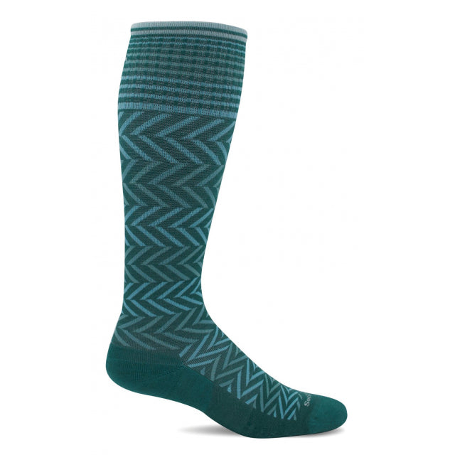 Sockwell Women&#39;s Chevron Graduated Compression Socks 485 Jade