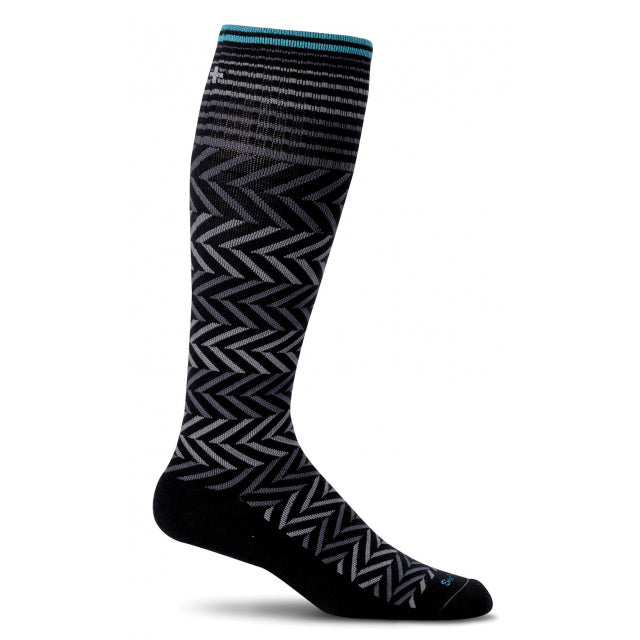 Sockwell Womens Chevron Graduated Compression Socks 340 Blackberry