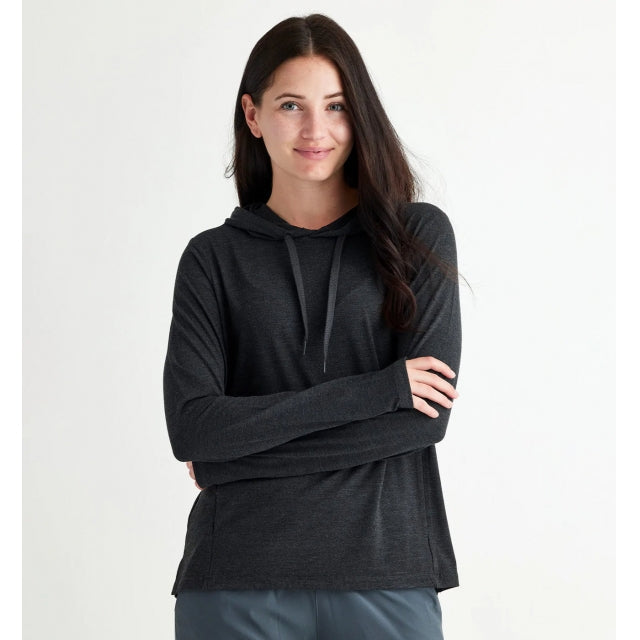 Free Fly Apparel Women&#39;s Bamboo Flex Hoodie 305 Heather Black