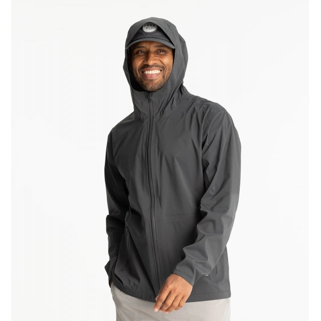 Free Fly Apparel Mens Cloudshield Rain Jacket 328 Black Sand