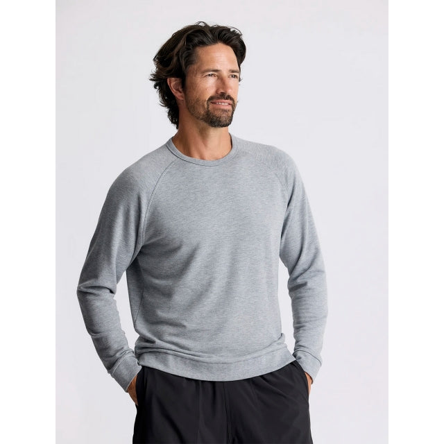 Free Fly Apparel Mens Bamboo Lightweight Fleece Crew 311 Heather Grey