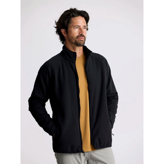 Free Fly Apparel Mens Gridback Fleece Jacket 300 Black