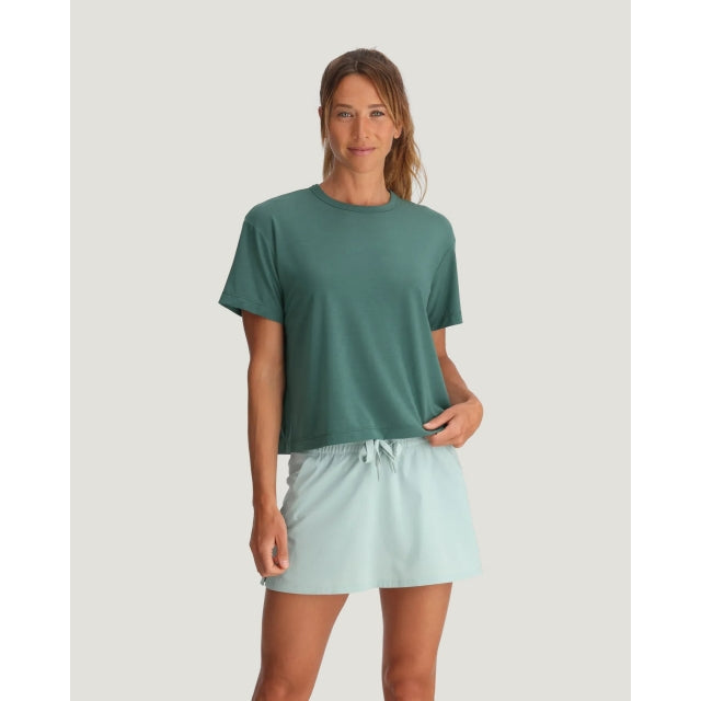 Free Fly Apparel Womens Elevate Lightweight Tee 535 Sea Pine