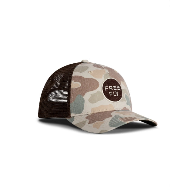 Free Fly Apparel Youth Camo Trucker Hat 720 Vintage Camo