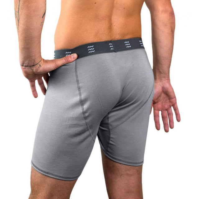 Free Fly Apparel Mens Bamboo Motion Boxer Brief 310 Slate