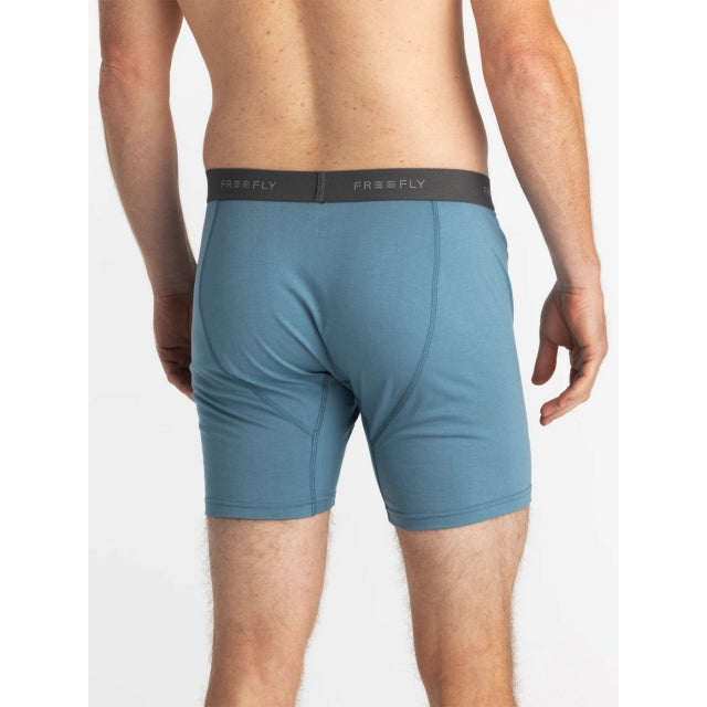 Free Fly Apparel Mens Bamboo Motion Boxer Brief 439 Bluestone