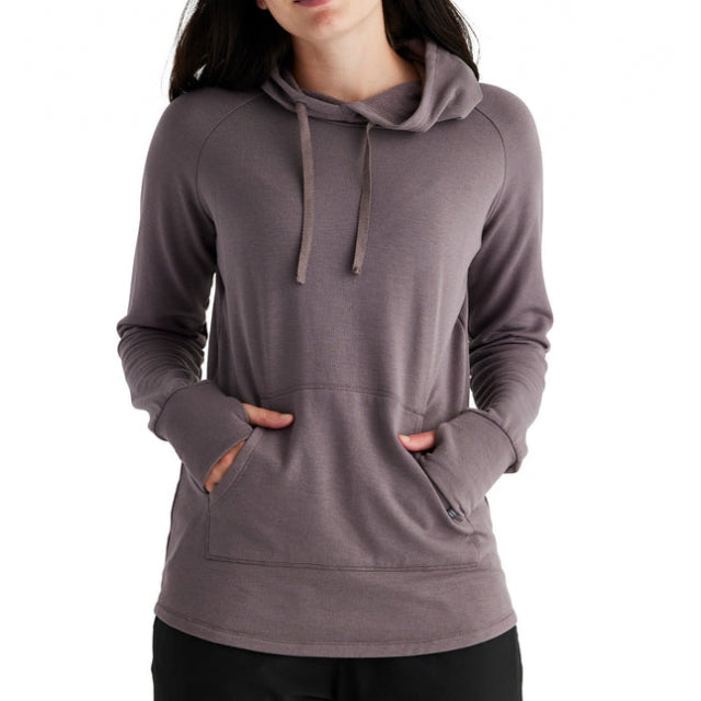 Free Fly Apparel Women&#39;s Bamboo Fleece Pullover Hoody 615 Purple Peak