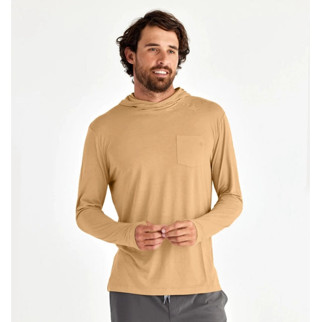 Free Fly Apparel Men&#39;s Bamboo Lightweight Hoodie 105 andstone / S