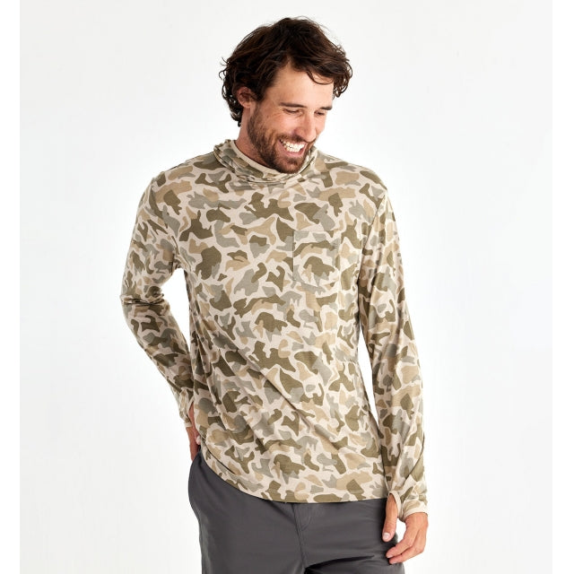 Free Fly Apparel Men&#39;s Bamboo Lightweight Hoodie 708 Barrier Island Camo