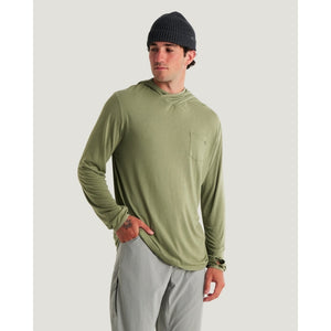 Free Fly Apparel Mens Bamboo Lightweight Hoodie 553 Oil Green