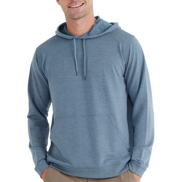 Free Fly Apparel Men&#39;s Bamboo Fleece Pullover Hoody 114 Heather Blue Current