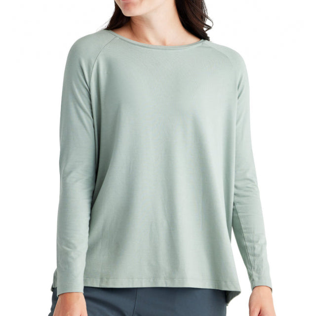 Free Fly Apparel Women&#39;s Bamboo Everyday Flex Long Sleeve 518 Dark Sage