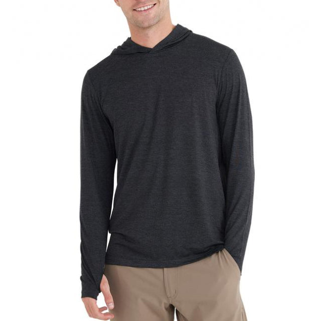 Free Fly Apparel Men&#39;s Bamboo Shade Hoodie 107 Heather Black