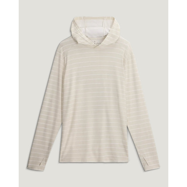Free Fly Apparel Mens Bamboo Shade Hoodie 772 Dash Stripe Birch