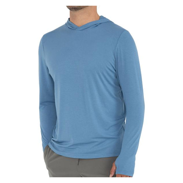 Free Fly Apparel Mens Bamboo Shade Hoodie Atlantic Blue