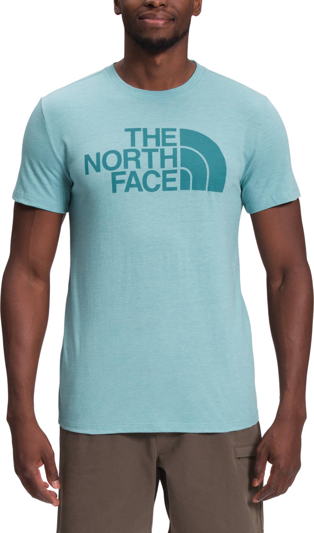 The North Face Men's Short-Sleeve Half Dome Tri-Blend Tee Reef Waters Heather