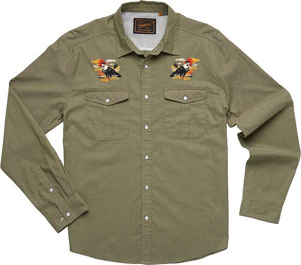 Howler Brothers Men&#39;s Gaucho Snapshirt CAR Caracaras