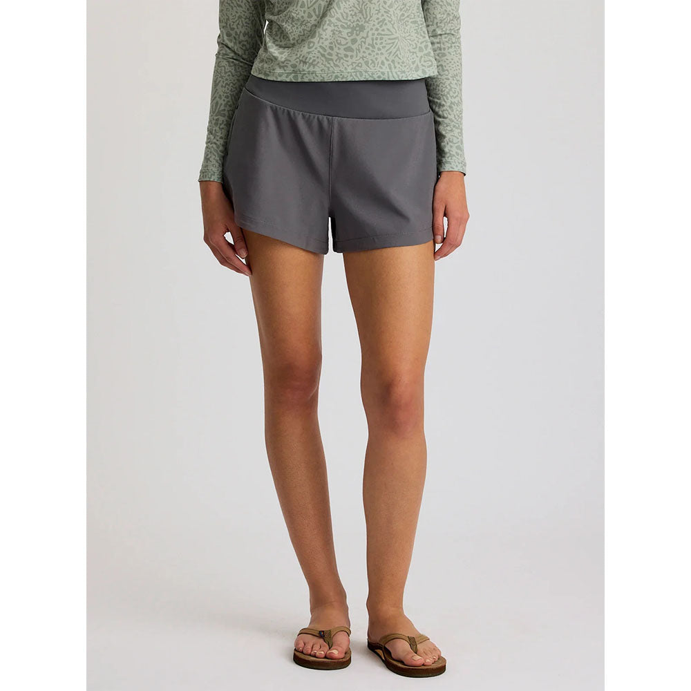 Free Fly Apparel Womens Bamboo-Lined Active Breeze Short - 3 Smoke