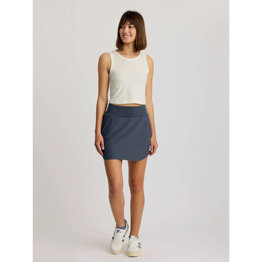 Free Fly Apparel Womens Bamboo-Lined Active Breeze Skort - 15 Storm Cloud