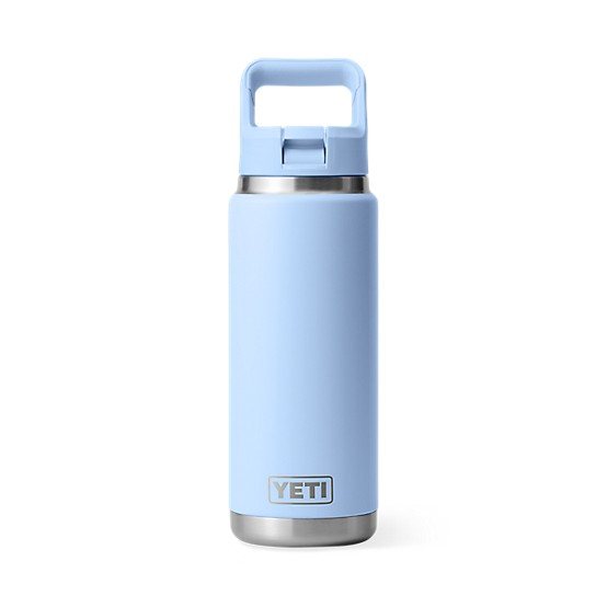 Yeti Rambler 26oz Straw Bottle with Color-Matched Straw Cap Big Sky Blue