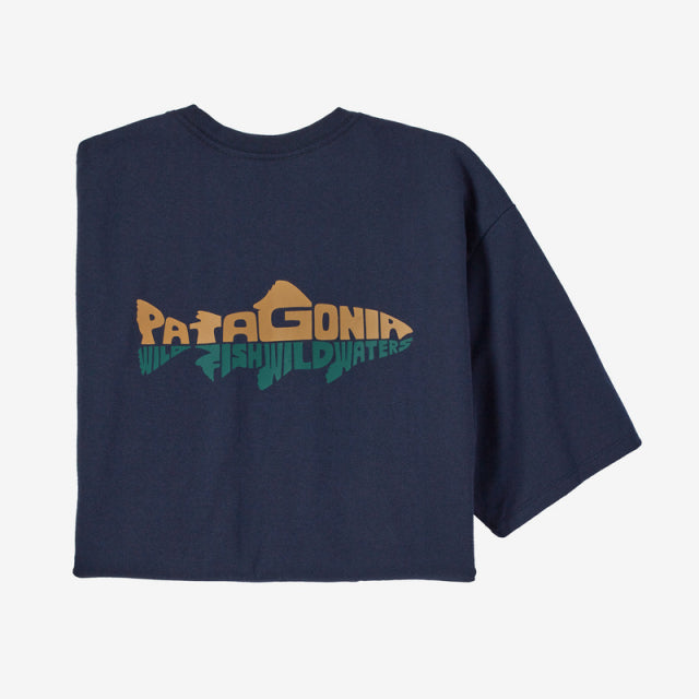 Patagonia Mens Wild Waterline Pocket Responsibili-Tee NENA New Navy