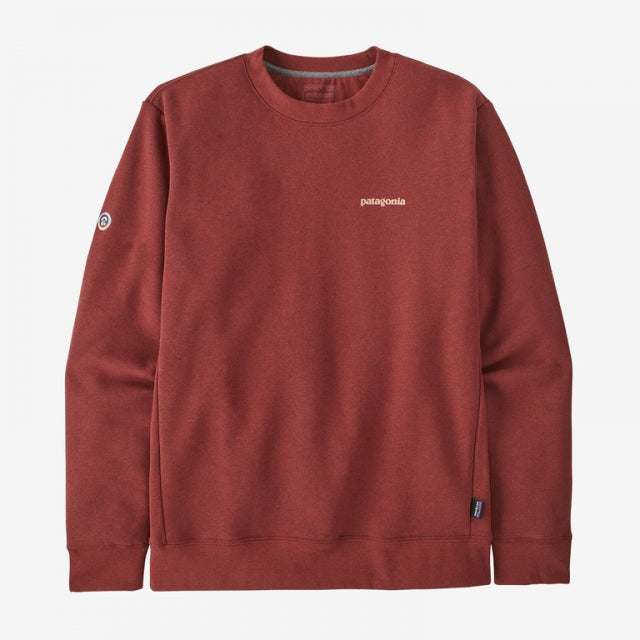 Patagonia Men&#39;s Fitz Roy Icon Uprisal Crew Sweatshirt MANR Mangrove Red