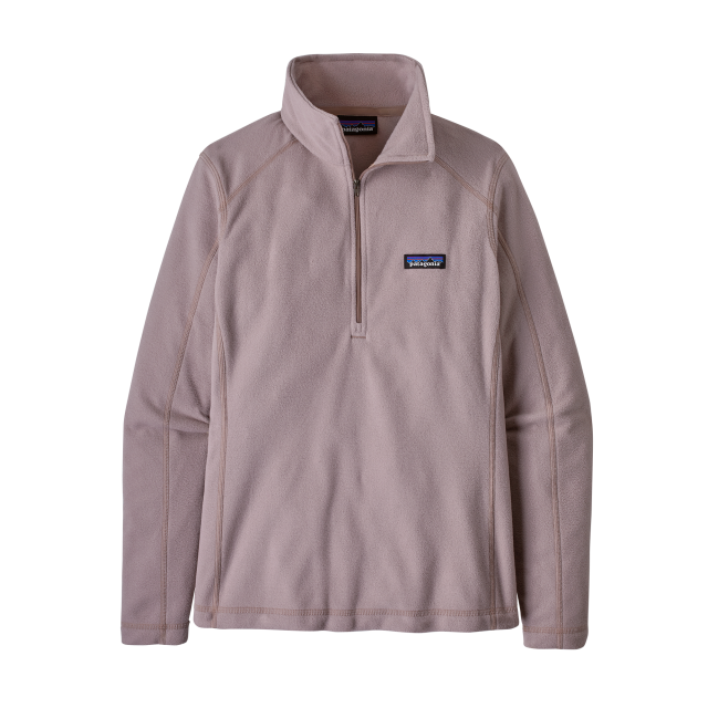 Patagonia Women&#39;s Micro D 1/4 Zip Fleece STY Stingray Mauve / M