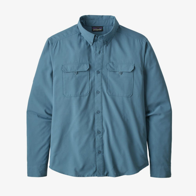 Patagonia Men&#39;s Long-Sleeved Self-Guided Hike Shirt PGBE Pigeon Blue