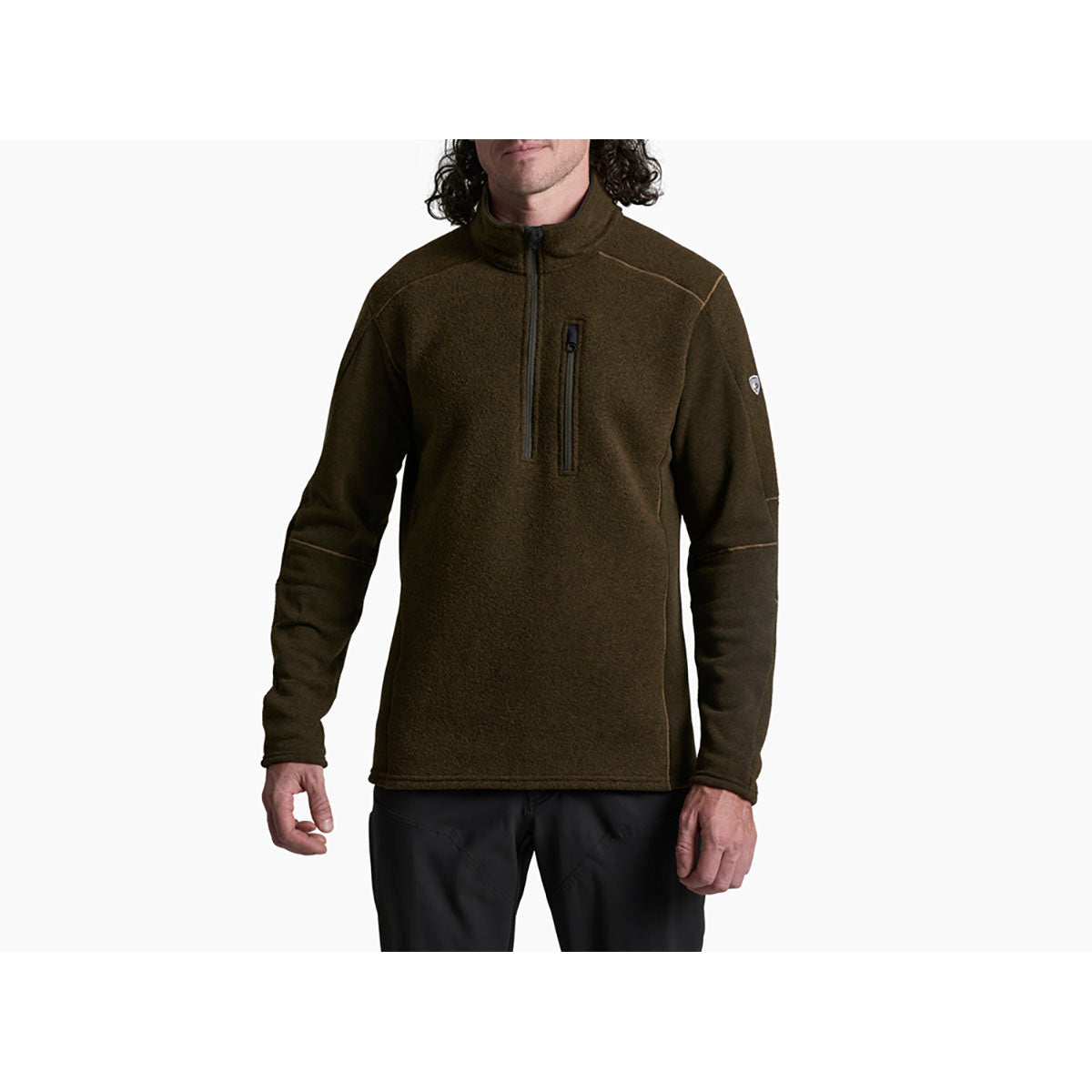 Kuhl Mens Interceptr 1/4 Zip Dark Roast