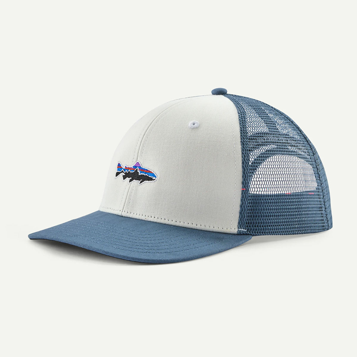 Patagonia Take a Stand Trucker Hat Stand Up Trout: White