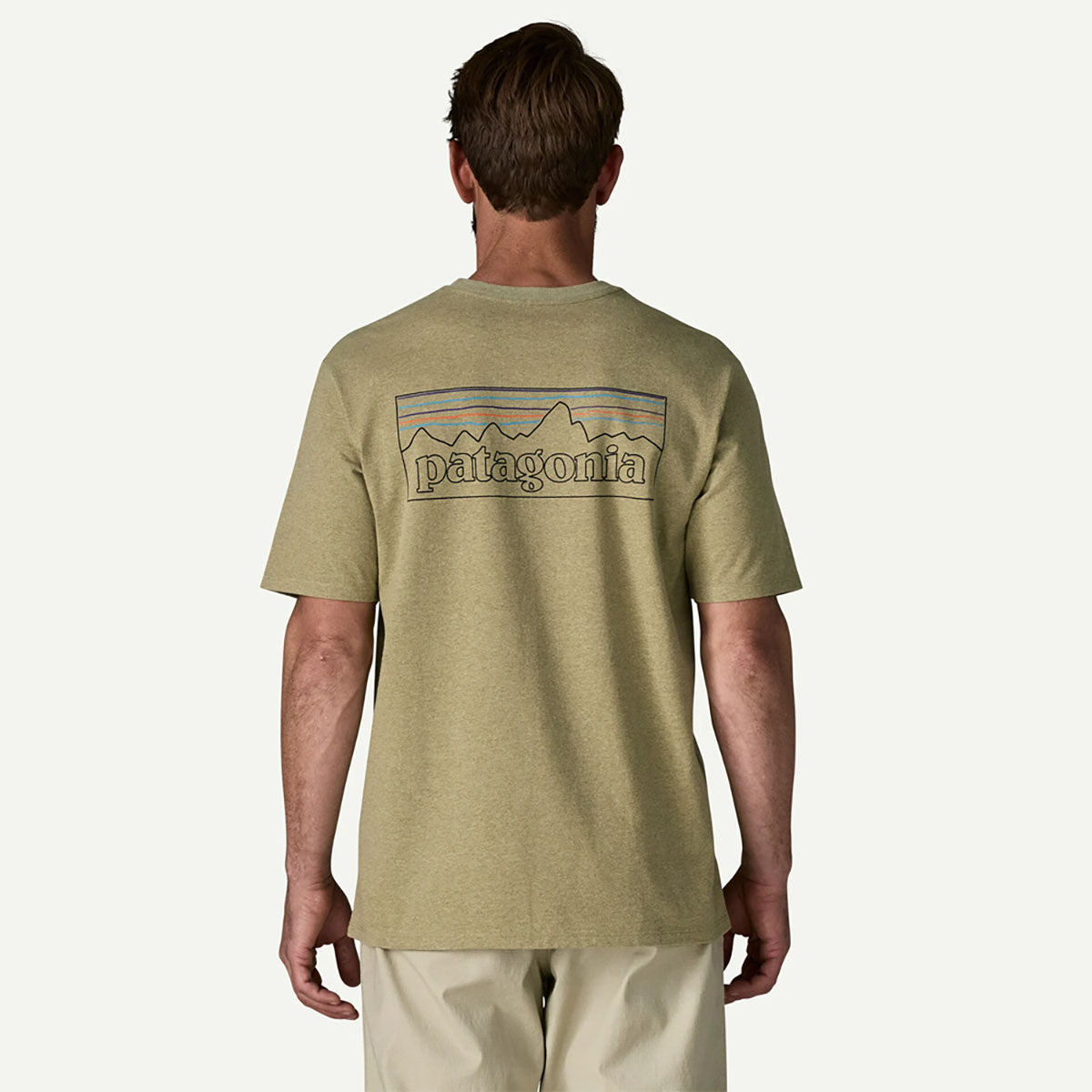 Patagonia Mens P-6 Logo Responsibili-Tee P-6 Outline: Gumtree Green
