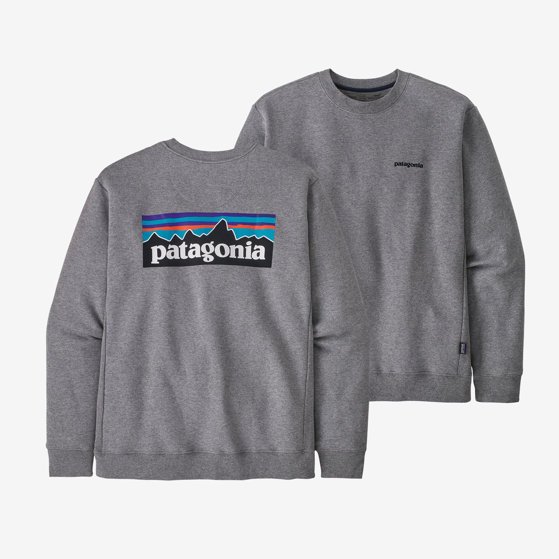 Patagonia Men's P-6 Logo Uprisal Crew Sweatshirt Gravel Heather