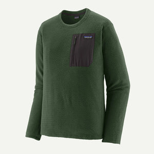 Patagonia Mens R1 Air Crew Treeline Green