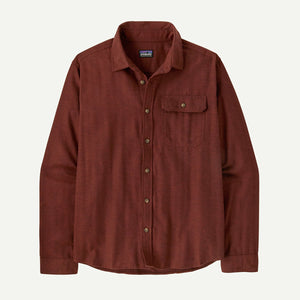Patagonia Mens Long-Sleeved Lightweight Fjord Flannel Shirt Mirror Weave: Rusty Red
